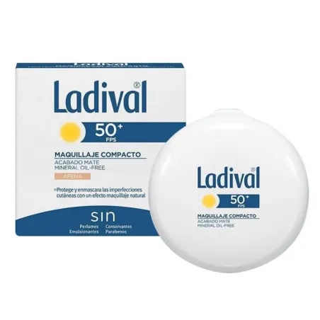 Ladival Protector Solar SPF50+  Maquillaje Compacto Arena, 10g.