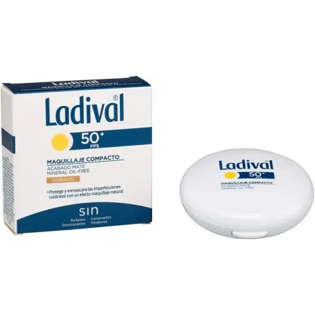 Ladival Protector Solar Mineral SPF50+ Compacto Dorado, 10g.