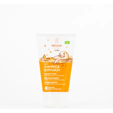 Weleda 2 en 1 Champu y Gel Naranja Frutal, 150ml.