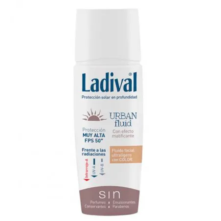 Ladival Urban Fluid SPF50+ Facial Ultraligero COLOR, 50ml.