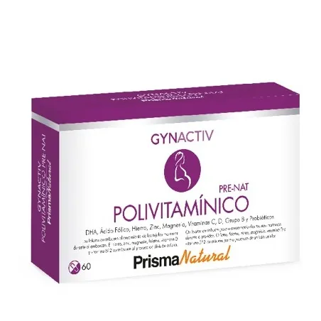 Prisma Natural Gynactiv polivitamínico PRE-NAT, 60 cápsulas