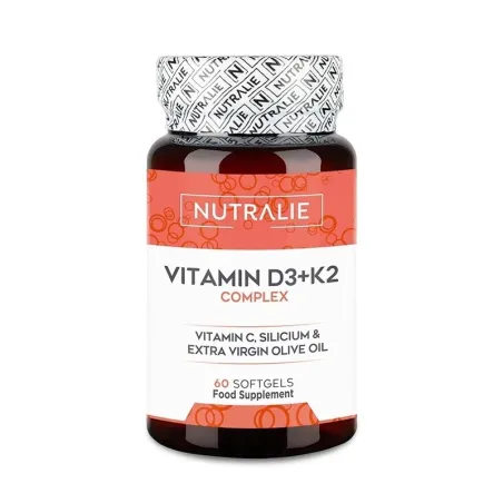 Nutralie vitamina D3 + K2 complex, 60 cápsulas