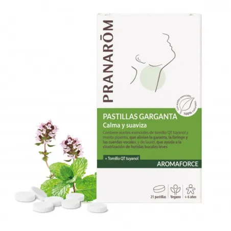 Pranarom Garganta Aromaforce 21 Pastillas