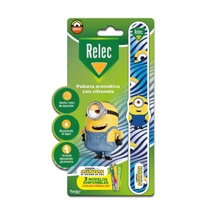 Relec pulsera aromática con citronela Minions azul