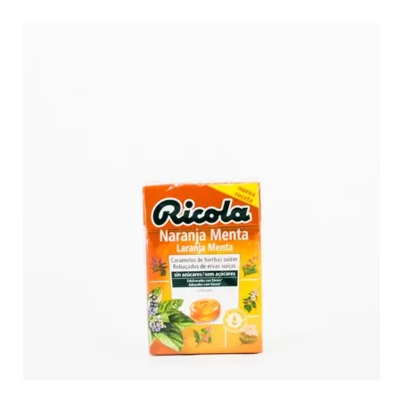 Ricola Caramelos Naranja-Menta, 50g.