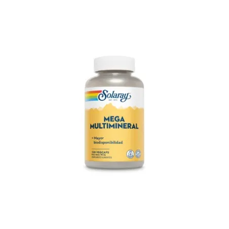 Solaray Mega Multi Mineral, 120 cápsulas