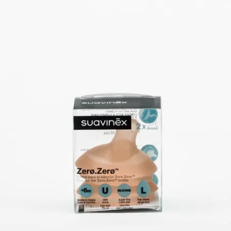 Suavinex  Tetina Zero Silicona Flujo Denso, 2Ud.