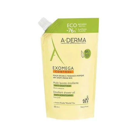 A-Derma Exomega Control Aceite Limpiador Antirascado, 500 ml