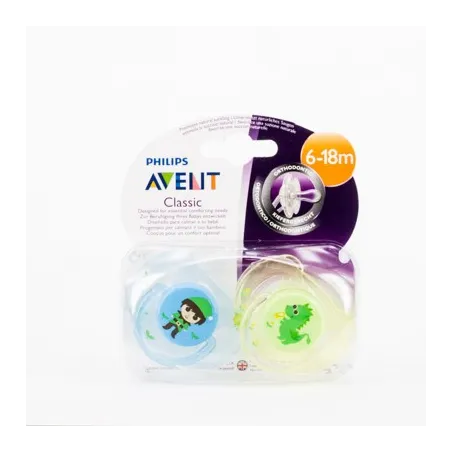 Avent Chupete Classic 6-18m, 2 Uds