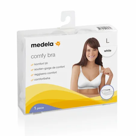 Medela Comfy Bra Sujetador de Embarazo y Lactancia Blanco, 1 unidad