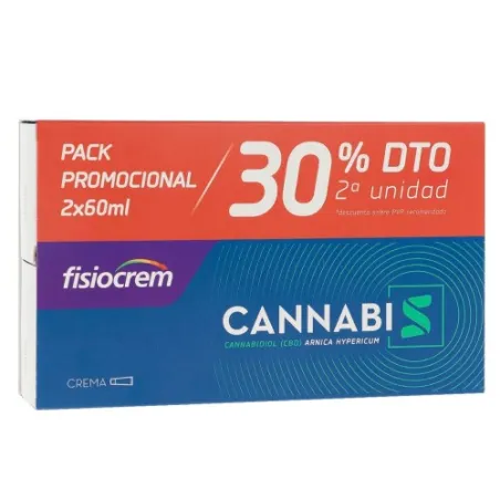 Fisiocrem Cannabis crema pack oferta duplo, 2x60 ml