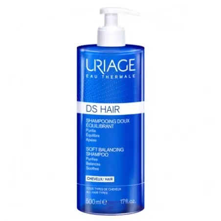 Uriage DS Hair Champú Suave Regulador, 500ml.