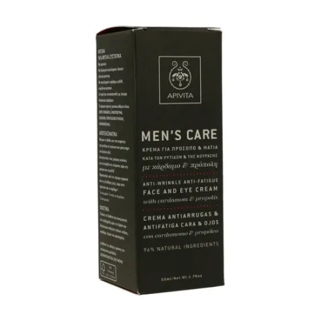 Apivita crema cara y ojos para hombres, 50 ml