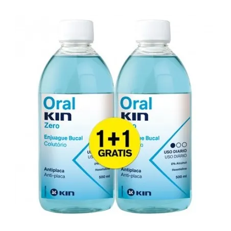 Oralkin Zero Enjuague Duplo, 2 x 500ml.