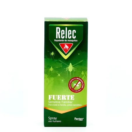 Relec Spray fuerte sensitive repelente de mosquitos, 75 ml