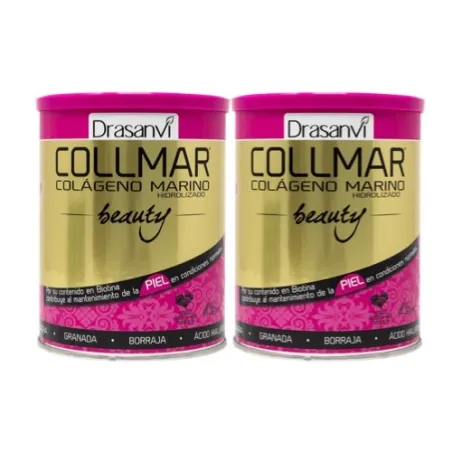 Drasanvi Collmar Beauty colágeno marino hidrolizado frutas del bosque duplo, 2x275 g