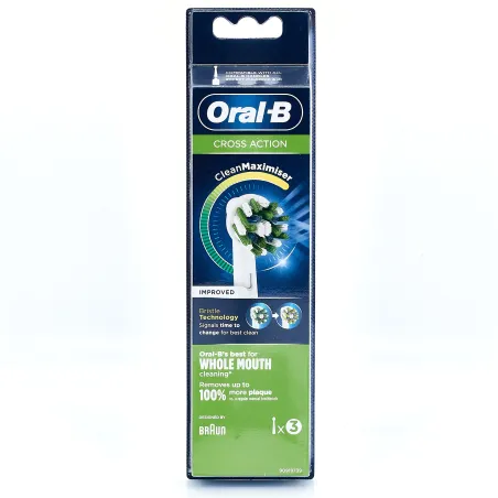 Oral B Crossaction Recambio Cepillo Eléctrico, 3 Ud.