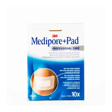 Medipore+Pad Aposito Esteril 10x10 cm, 10 Uds.