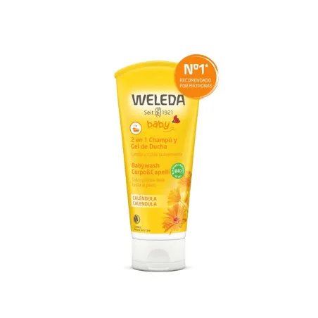 Weleda baby Champú y gel de ducha de Caléndula. 200 ml