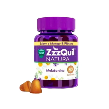 ZzzQuil Natura melatonina  sabor mango y plátano, 60 gominolas