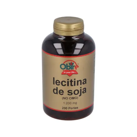 Obire Lecitina de Soja 1200 mg, 200 Perlas.