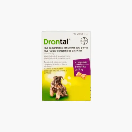 Bayer Drontal Plus Perros Sabor, 2 comprimidos