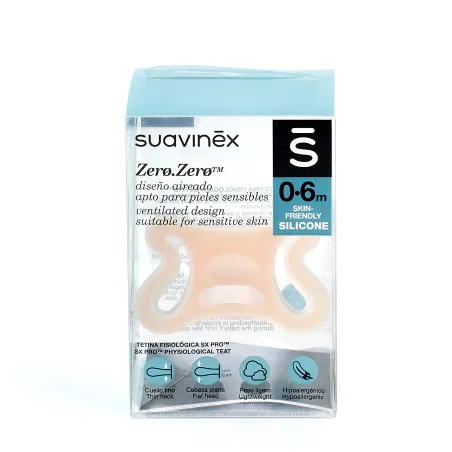 Suavinex Chupete Zero.Zero SX PRO aireado 0-6 meses, 1 unidad