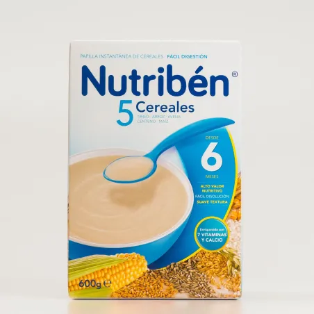 Nutribén 5 Cereales, 600g.