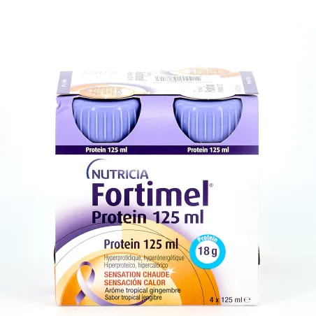 Fortimel Compact Protein Sabor Tropical/Jengibre, 4x125 ml