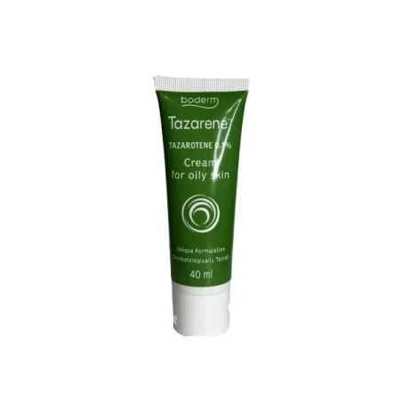 Boderm Tazarene 0,1% crema tópica pieles grasas acneicas, 40 ml