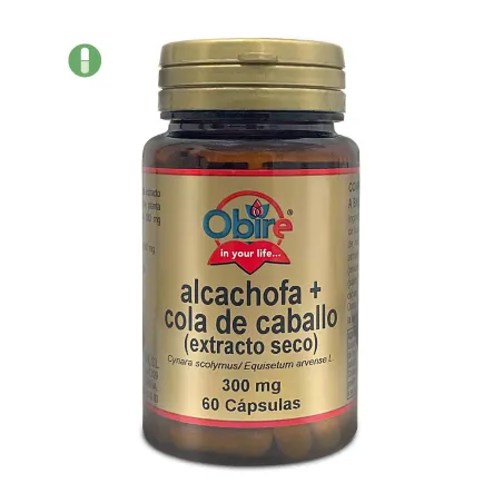 Obire alcachofa+cola de caballo 300mg 60 cápsulas