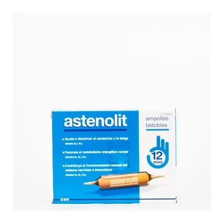 Astenolit, 12 ampollas bebibles.