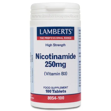 LAMBERTS Nicotinamida 250 mg, 100 comprimidos.