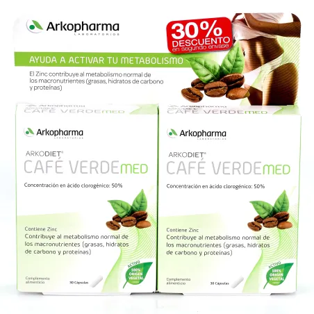 Arkodiet Café Verde 800 DUPLO, 2x30 Cáps.