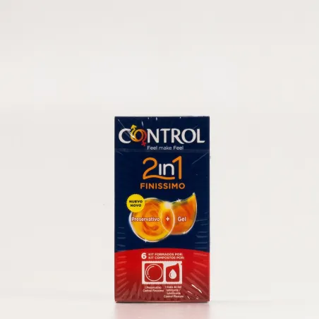 Control 2in1 Finissimo 6 Preservativos + Gel