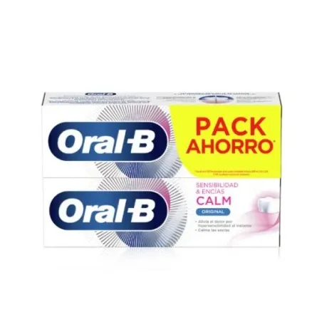 Oral-B DUPLO pasta dental sensibilidad y encías calm original, 2x75 ml