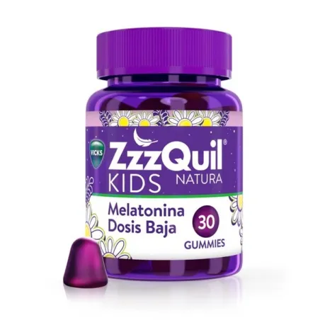 ZzzQuil kids Nature melatonina dosis baja, 30 gominolas
