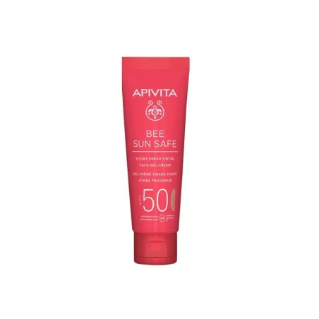 Apivita Bee Sun Safe hydra fresh gel-crema con color SPF50, 50 ml