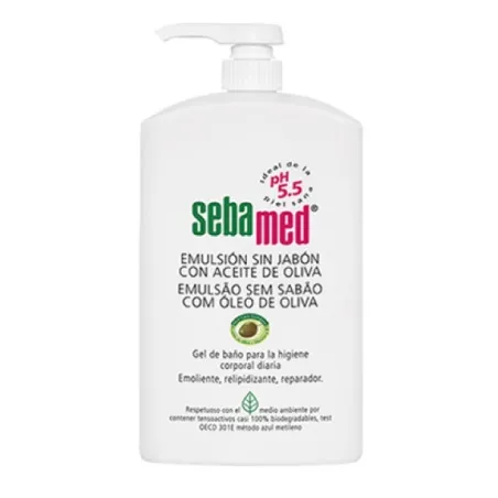 Sebamed Emulsión sin jabon Aceite de oliva, 1litro.