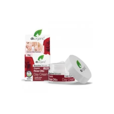 Dr Organic Crema de Día Rose Otto, 50ml.