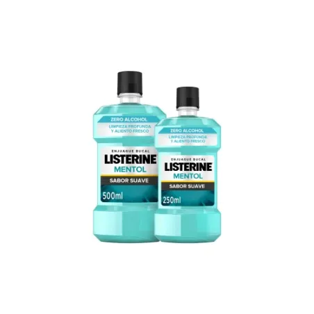 Listerine Mentol Suave, 500ml + 250ml de regalo