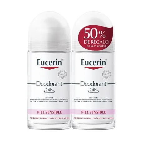 Eucerin Desodorante roll-on, 2 x 50 ml