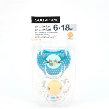 Suavinex Chupete Látex 6-18 m, 2 Uds