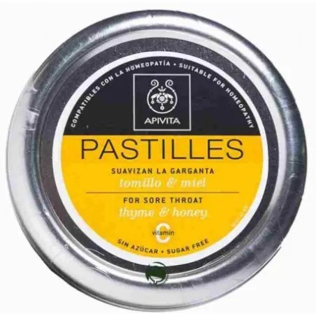 Apivita Pastillas Tomillo y Miel, 45 g