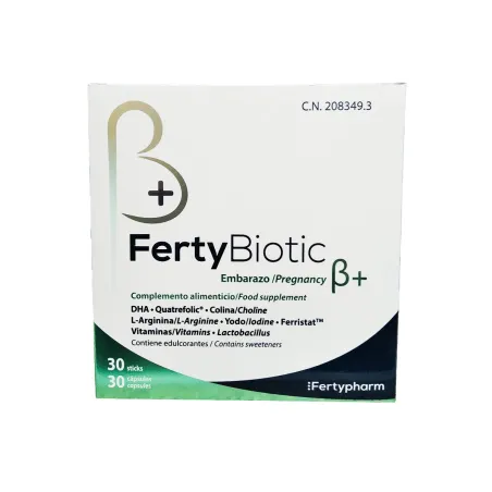 Fertybiotic Embarazo B+, 30 sticks + 30 cápsulas