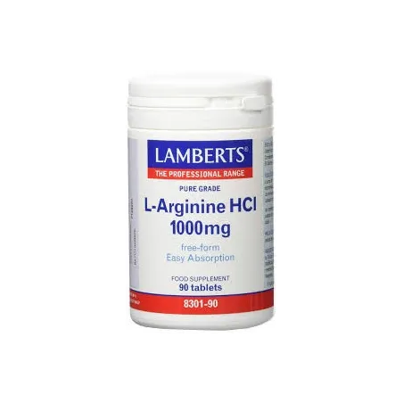 LAMBERTS L-Arginina HCI 1000 mg, 90 comprimidos.