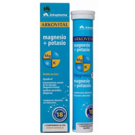 Arkovital Magnesio-Potasio 18 Comprimidos Efervescentes