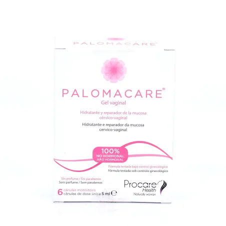 Palomacare Gel Vaginal, 6 cánulas monodosis 5ml.