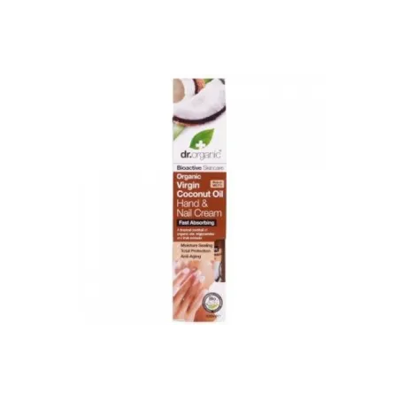 Dr Organic Crema de manos y uñas de aceite de Coco, 100ml.