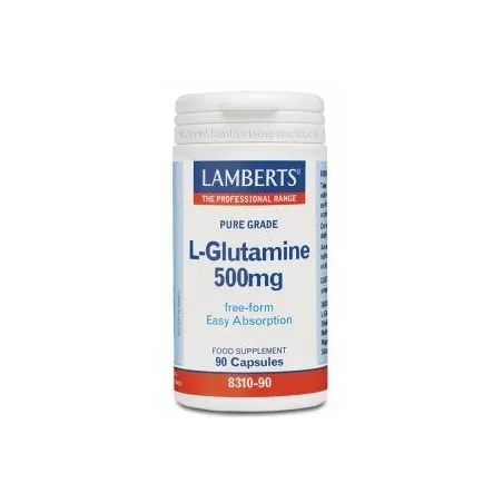 LAMBERTS L-Glutamina 500mg, 90 cápsulas.